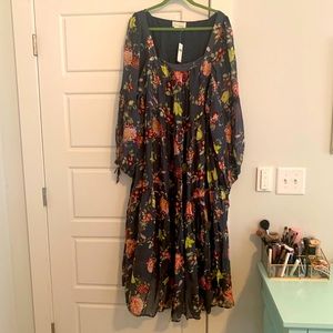 Anthropologie Floral Maxi Dress - Multicolor
